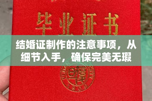 北门结婚证制作的注意事项，从细节入手，确保完美无瑕